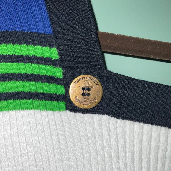 Tommy Hilfiger Women's Cotton Ribbed Sweater Color: Deep Maize Multi SIZE: XL - Picture 3 of 8